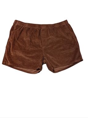 Madewell Men's 5.5" Corduroy Everywear Shorts Brown NJ269 Size XXL Retro elastic